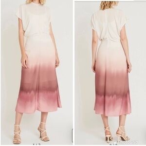▶️ Luxely ◀️ Haze Dip Dye Midi Dress
Cream/ Old Rose